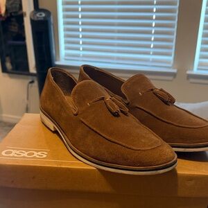 ASOS Men's Tan Suede Tassel Loafers